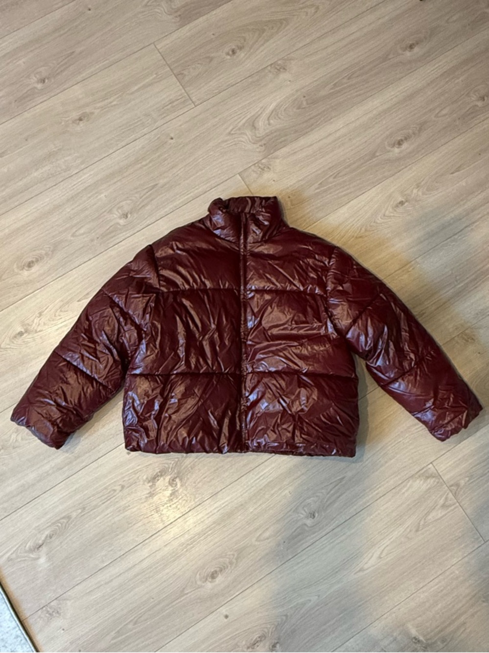 a new day Maroon Quilted Jacket